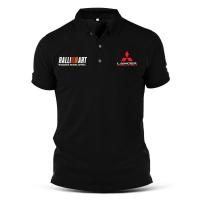 ✚♦✺ 2076 เสื้อยืดโปโล ผ้าฝ้าย พิมพ์ลาย Mitsubishi Ralliart Evo Lancer Baju สําหรับผู้ชาย และผู้หญิง