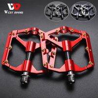 【hot】❐✵  WEST BIKING Carbon Tube Pedals MTB Road Footrest Aluminum Alloy 3 Bearings Non-slip Accessories