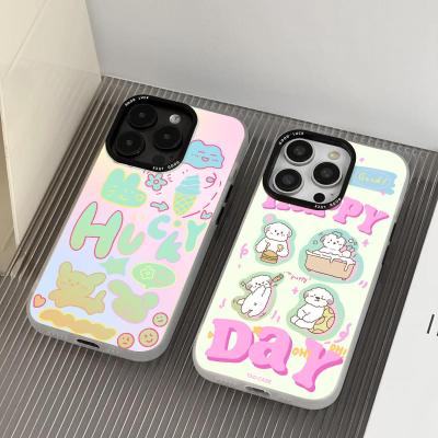 【สำหรับ iPhone】 เคสโทรศัพท์ซิลิโคน เลเซอร์การ์ตูน TPU for iPhone 14 13 12 11 ProMax 8 7 Plus X XR XS SE 2020