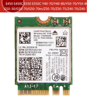 AC3160 3160NGW M.2 Dual Band 2.4G และ5G Blutooth4.0 NGFF 433Mbps สำหรับ Y40 Y50 E550 E550c E450 E450c E455 E555 G50 G50-80 80L0 U31-70 S41-70 U41-70 E10-30