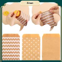 EILEEN 15CM10CM 50pcs วันเกิด เครื่องมือทำขนม เบเกอรี่ อุปกรณ์ห่อ ถุงขนมบิสกิต ถุงบรรจุ ถุงป๊อปคอร์น ถุงกระดาษคราฟท์