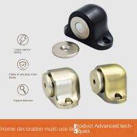 Holder Satin Nickel Brushed Door Stopper Zinc Alloy Door Stop Casting Powerful Floor-mounted Magnetic Door Hardware Locks