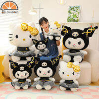 HS Sanrio ชุดตุ๊กตา Boneka ตุ๊กตาหนานุ่มสีดำทองของขวัญขายส่งขายส่ง