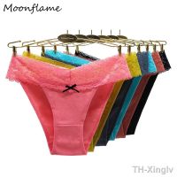 【hot】◎  89433 Moonflame 5 pcs/lots V Waist Briefs Cotton Womens Underpants Ladies Panties