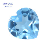 Blue Topaz Natural Loose Topaz Gemstone Heart Shape Facetted Cut Size 3x3~8x8mm For DIY Jewelry Free Shipping