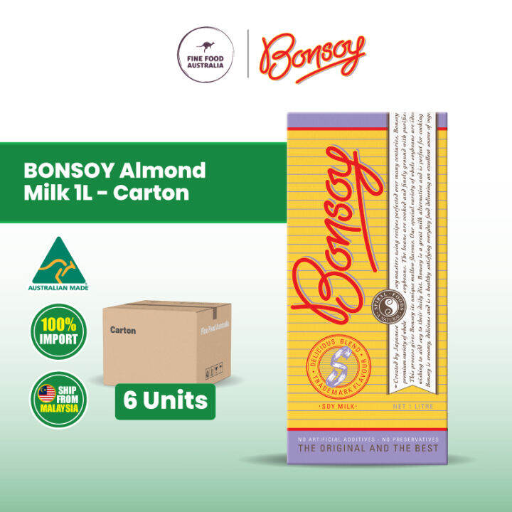 BONSOY Soy Milk 1L X 6 Units (Carton) Susu Soya | Lazada