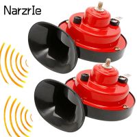 2pcs 12V Universal Car Horn for Auto Vehicle Trucks Siren Car Black Snail Speaker Waterproof Signal Horn Car Accessories