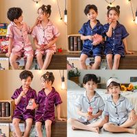 100 Satin Pajamas for 3 to 12 Years Girl Kids Pyjamas Childrens Cotton Sleepwear Baby Homewear Night Suit Boys Silk Pajama Sets