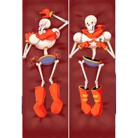 [HOT SHXLLOWWQWH 522] ใหม่ DesignUndertale Papyrus Dakimakura การ์ตูนเกมกอดร่างกายปลอกหมอนตลกโครงกระดูกแบบหมอนห้องนอน