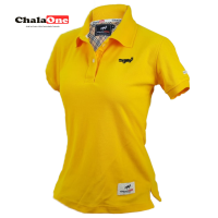 เสื้อโปโลหญิง ChalaOne ผ้า Premium Cotton นุ่มกว่าใส่สบายกว่า สีเหลือง