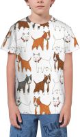 Dogs Bull Terrier T- Shirt Short Novelty for Boys and Girl