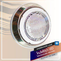 PP โคมไฟใต้น้ำ 24V LED-18W แบบติดผนังขอบสระ รุ่น SD-818-24V-18W-3000K