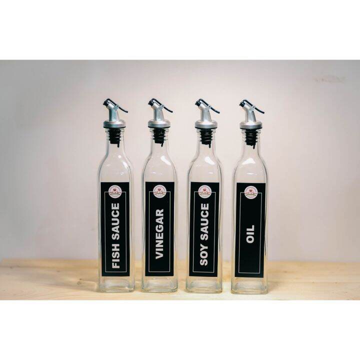 XZ Condiments Bottles 500 ml w Label Funnel Cap♫ Lazada PH