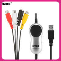 Ezcap USB 170 2.0การ์ดการจับภาพวีดิโอคมชัดทีวีดีวีดีวีเอชเอสตัวแปลงสัญญาณกล้องติดรถยนต์ตัวแปลงสัญญาณวิดีโออะนาล็อกเป็นดิจิตอลสำหรับ Windows 10