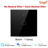 สวิตช์อัจฉริยะติดผนังอเนกประสงค์ Tuya ไฟสวิตช์สัมผัสไร้สายสำหรับ EU สมาร์ทโฮม Life Alexa Google Home 433RF รีโมท1/2/3/4Gang