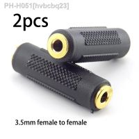 2pcs 3.5mm Female to Female Stereo Adapter Audio Jack Female Coupler Plug Connector Socket Gold Plated