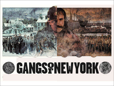 โปสเตอร์ หนัง Gangs of New York จอมคนเมืองอหังการ์  Poster  Decor  วินเทจ แต่งห้อง แต่งร้าน ภาพติดผนัง ภาพพิมพ์ ของแต่งบ้าน ร้านคนไทย 77Poster