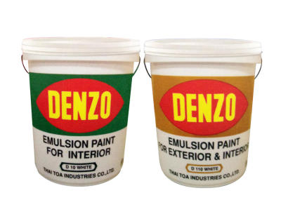 DENZO สีน้ำอะคริลิค สีน้ำ สำหรับ ทา ภายใน สำหรับ ทา ภายในและภายนอก เดนโซ่ ขนาด แกลลอน 3.785 ลิตร