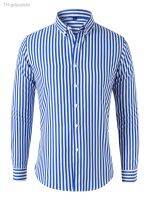 ❃ Striped Mens Sleeve Shirt Fashion Lapel Top Cardigan