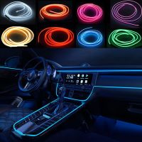 【CC】 Car Interior Lamps Strips Atmosphere Lamp Cold Dashboard Console Ambient Lights 1/3/5M