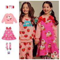 「สินค้าลิขสิทธิ์แท้」Iris kids IKD082201-IKS081901 Mini bows dress/ strawberry cake hoodie เสื้อผาเด็กผู้หญิง เดรส