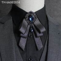 ▫▦ British Men Business Wedding Party Bow Tie Cravat Handmade Women Elastic Band Strap Ribbon Bling Alloy Crystal Rhinestone Bowtie