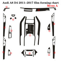 For Audi A8 2011-2017 Self Adhesive Car Stickers 3D 5D Carbon Fiber Vinyl Car stickers and Decals Car Styling Accessories