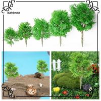 NAICKERTH 2pcs DIY อุปกรณ์รถไฟ ทิวทัศน์รูปแบบ แบบจำลองต้นไม้ บันยันปลอม รูปแบบอาคาร Ficus microcarpa ต้นไม้