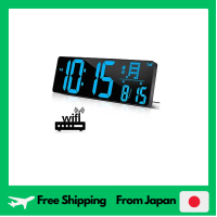 2022ล่าสุด WiFi เวลา "Bluekin นาฬิกาดิจิตอลแบบ LED หน้าจอขนาดใหญ่ WiFi แก้ไขเวลาความสว่างขนาดใหญ่ปรับได้ง่ายต่อการอ่านการติดตั้งบนผนังนาฬิกาปลุกนาฬิกาดังปริมาณฐานเรียบฟังก์ชันจับเวลานาฬิกาที่ทันสมัยฟังก์ชั่นเลื่อนปลุกเวลา /C