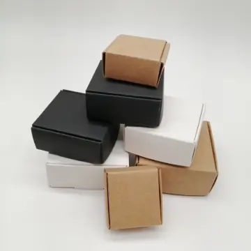 10pcs Large Black Kraft Gift Boxes With White Craft Paper Window