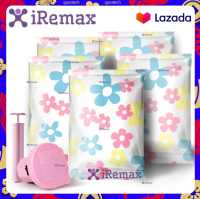 iRemax ถุงสุญญากาศ ประหยัดพื้นที่ได้มากถึง80% Vacuum Bag ถุงใส่เสื้อผ้าพกพา ถุงซิปล็อค Dr.Storage ของแท้ 10 ชิ้น พร้อม กระบอกสูบ 1 อัน สำหรับจัดเก็บเสื้อผ้า