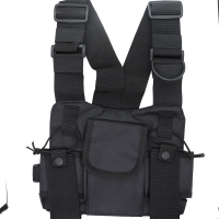 Ham Radio Hip Hop Front Pack West Wist Pouch Holster Vest Men Tactical Chest Rig Bag For Wouxun Baofeng UV-5R UV-82 Bf-888S