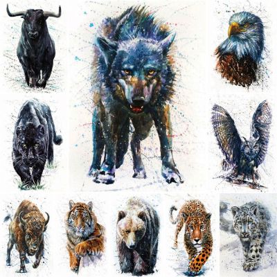 ┇☍✠ Wild Animals Tiger Bear Printed Cross-Stitch DIY Embroidery Complete Kit Sewing Handmade Needlework Craft Design Stamped Mulina