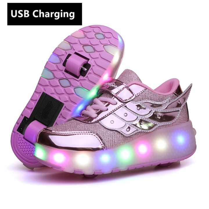 wheels-orange-usb-charging-fashion-girls-boys-led-light-roller-skate-shoes-for-children-kids-sneakers-with-wheels-two-wheels