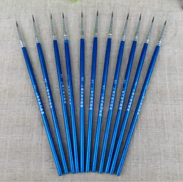 10Pcs/Set Fine Hand-painted Thin Hook Line Pen Drawing Art Pen #0 #00 #000  Paint Brush Art Supplies Nylon Brush Painting Pen