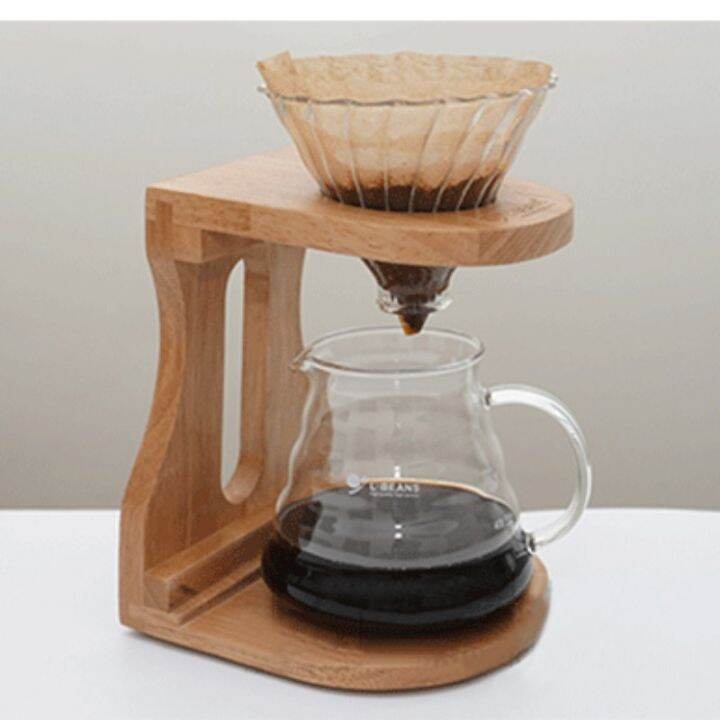 appliance-display-rack-kitchen-restaurant-portable-wooden-filter-rack-filter-stand-hand-brewed-coffee