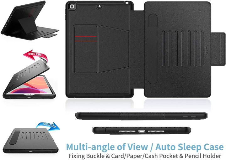 seymac-stock-case-for-ipad-9th-8th-7th-generation-10-2-strong-magnetic-auto-sleep-shockproof-case-with-absorbing-multi-angles-stand-pen-holder-card-slot-for-ipad-10-2-inch-2021-2020-2019-black-black-b