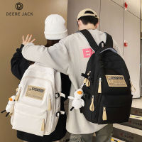 Deere แจ็คผู้หญิง Tas Ransel Anak Perempuan นักเรียนกระเป๋านักเรียนสะพายหลังสไตล์อังกฤษ,กระเป๋าเป้สะพายหลังเด็กผู้ชายขั้นสูงเรียบง่ายความจุมาก