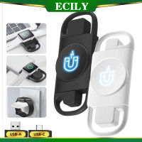 ECILY ที่ชาร์จ Jam Tangan MAGNET แบบ2-In-1,ที่ชาร์จแบบ A-P-Ple สำหรับนาฬิกา8 7 6 5 4 USB Type C สายแท่นชาร์จแบบสากลแบบพกพา