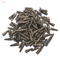 ?【Lowest price】FG 100pcs bugle กรวยลูกปัด caps Hollow OUT Flower BEAD End CAPS DIY Jewelry making