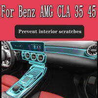 สำหรับ Benz AMG CLA 35 45ภายในรถคอนโซลกลางใส TPU ฟิล์มป้องกันป้องกันรอยขีดข่วนซ่อมอุปกรณ์ฟิล์มอานิสงส์