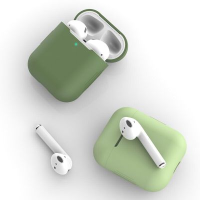 Silicone Earphone Cases For Apple Airpods 1/2 Protective Bluetooth Wireless Earphone Cover For Apple Air Pods Box With Buckle Headphones Accessories