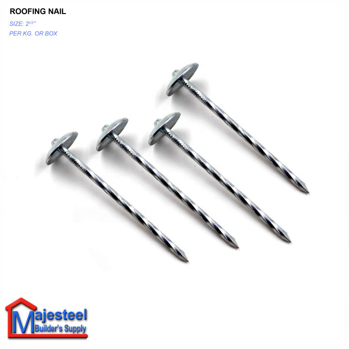 Roofing Nails/Umbrella Nail (Pakong Yero) Twisted Shank Nail 2-1/2 ...