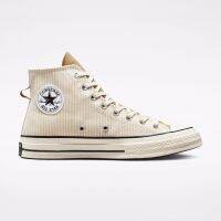 Converse รองเท้าผ้าใบ Chuck 70 Hickory Stripe Hi | Brown/Cream ( A00473CU2BRCM )