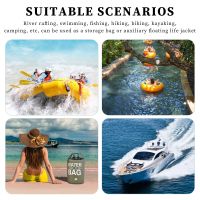 30L PVC Waterproof Bag Foldable Camping Storage Bag Large Capacity Adjustable Double Shoulder Straps for Fishing Boating