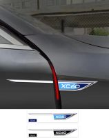 2ชิ้น/เซ็ตสำหรับกันชนรถ XC60วอลโว่สติกเกอร์โลหะการดัดแปลงดีคอลตกแต่งภายนอกตราติดรถอุปกรณ์เสริม