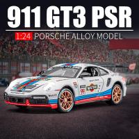 1:24 911 GT3 RSR Alloy Diecasts &amp; Toy Vehicles Metal Car Model Sound Light Pull Back Kids Toys Collection A416