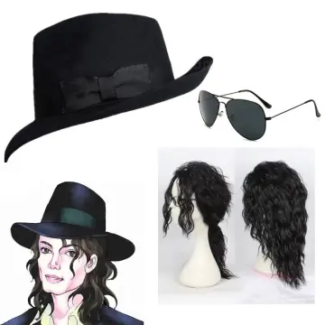 MJ Michael Jackson Fedora Classic Smooth Criminal White Men's Wool