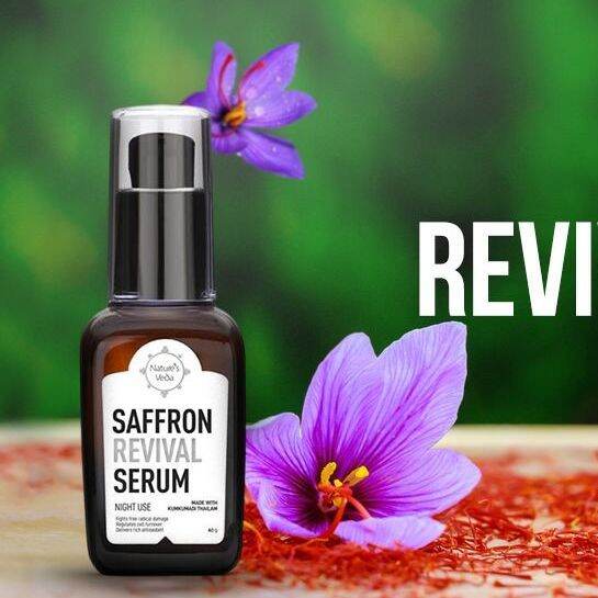 Saffron Revival Serum Night Use Fight free radical damage Regulates