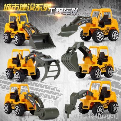 ♤✥ 6 estilos/conjunto carro brinquedo plástico diecast construção engenharia veículo escavadeira brinquedos para meninos presente